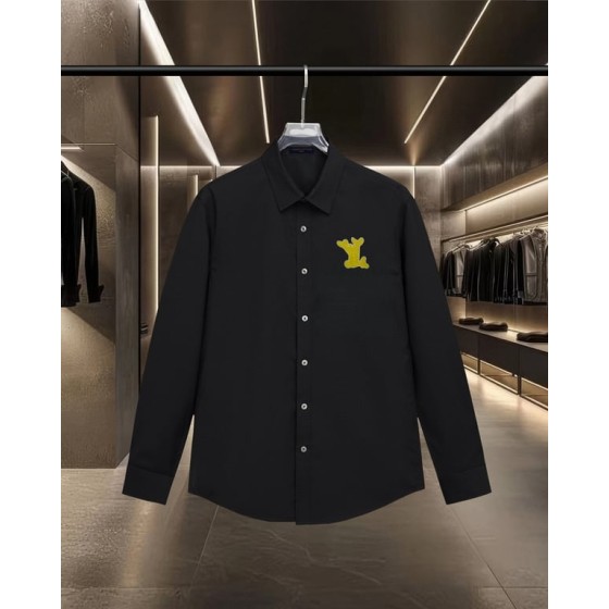 Louis Vuitton classic long-sleeved shirt with embroidered logo on the chest